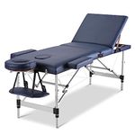 Massage Table Portable Massage Bed Lash Spa Tattoo Bed Esthetician Adjustable Professional 3-Fold Aluminum Legs Carrying Bag 496 lbs