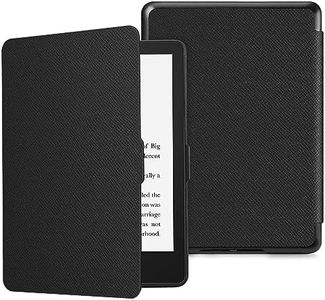 Fintie Slimshell Case for 6.8" Kindle Paperwhite (11th Generation-2021) and Kindle Paperwhite Signature Edition - Premium Lightweight PU Leather Cover with Auto Sleep/Wake, Black