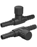 Pawfly Aquarium Air Control Valves for 4-6 mm ID Airline Tubing Single Way Plastic Air Flow Controllers Regulators Adjustable Black Hose Connectors Air Pump Accessories for Fish Tanks, 10 Pack