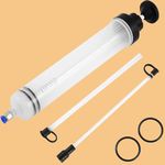 Oil Suction Syringe，500ML(CC) Oil Liquid Extractor, Syringe Type Manual Vacuum Extraction & Fill Pump, Automobile Gear Oil, Brake Fluid and Coolant Replacement Tool