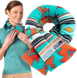SunnyBay Microwave Heating Pad, Microwavable Moist Heated Neck and Shoulder Wrap, Versatile Weighted Beanbag Cold Pack or Warm Compress for Pain Relief, 26x5 Inches, Canyon