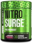 Jacked Factory NITROSURGE Pre Workout Supplement - Endless Energy, Instant Strength Gains, Clear Focus, Intense Pumps - NO Booster & Powerful Energy Powder - 30 Servings, Strawberry Margarita