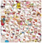 100pcs Hello Kitty Stickers Die Cut Vinyl Sticker Variety Pack - Laptop, Water Bottle, Scrapbooking, Tablet, Skateboard, Indoor/Outdoor