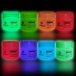 Artecho Glow in the Dark Paint - Set of 8 Colors, 20 ml/0.7 oz Acrylic Paint for Decoration, Art Painting, Outdoor and Indoor Art Craft, Supplies for Canvas, Rock, Wood,Rich Pigments for Adults