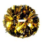 Hooshing 2 Pack Pom Poms Cheerleading Gold and Black Metallic with Baton Handle for Cheerleader Sports Dance Team Spirit Party Kids Adults