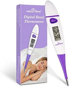 Easy@Home Digital Basal Body Thermometer: Oral Ovulation Tracking Thermometer, 1/100th Degree High Precision - Accurate BBT Fertility Temperature Thermometer with Premom App | EBT-018 Purple