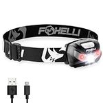 Foxelli Rechargeable Headlamp Flash