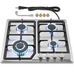 Graceall Gas Stove 30inch Gas Cooktop, NG/LPG Convertible Gas 4 Burners for Propane Gas, Neutral Gas (Pre-installed Propane Nozzles)