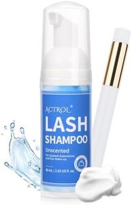 ACTROL Eyelash Extension Cleanser 60ML Natural Lash Extension Shampoo Unscented Upgrade Foaming Cleanser Paraben & Sulfate Free Non-lrritating with Salon and Home Care