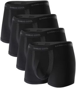BAMBOO COOL Men's Cooling Trunks with U-Mesh Vent - Breathable Viscose, Tag-Free, Anti Ride-Up Underwear for Men