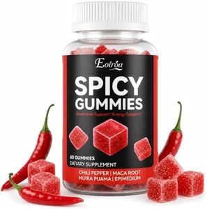 Eoiroa Spicy Gummies Cubes for Couples, Sweet Heat Chili Candy with Maca Root & Epimedium to Support Sweet Connection Shared Energy Mood & Daily Vitality 60 Count