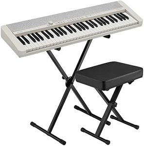 Casio CT-S1 Casiotone 61-Key Electric Piano Keyboard Kit with Stand and Bench - White