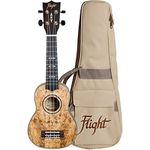 DUS410 Soprano Ukulele - Quilted Ash