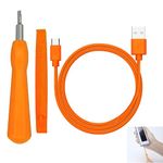 Ring Doorbell Screwdriver Replacement and Charger Charging Cable Cord,Screwdriver Tool Kit for Video Doorbell, Doorbell Battery Change(Orange)