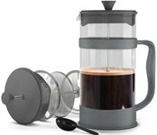 Utopia Kitchen French Press Espresso Tea and Coffee Maker with Triple Filters 34 Ounce, Stainless Steel Plunger and Heat Resistant Borosilicate Glass - Grey