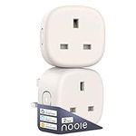 Nooie HomeKit Smart Plug 13A WiFi Plug with Energy Monitoring, Bluetooth Smart Plugs Work with Alexa and Google Home Smart Home with Voice Control 2.4Ghz Only 2-Pack