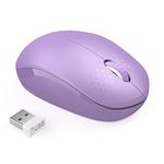 seenda Wireless Mouse, 2.4G Noiseless Mouse with USB Receiver Portable Computer Mice Cordless Mouse for PC, Tablet, Laptop - Purple