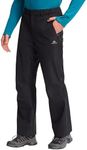 Pioneer Camp Men’s Rain Pants 3L Full Zip Waterproof Pants Windbreaker Breathable Lightweight Outdoor Hiking Climbing Work Black
