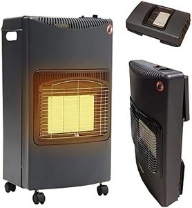 spot on dealz® 4.2kw Calor Gas Heaters for Home Portable Heater Indoor Gas Fires for Living Room Office with Regulator & Hose 3 Heating Level Settings Small Foldable Design Black