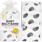 MEMEENO Baby Belly Band for Gas & Colic Baby Relief - Self Heating Belly Band Baby Belly Button Band Colic Band Tummy Wrap for Babies Colic Belt Baby Gas Wrap Colic Baby Relief Newborn - Plume