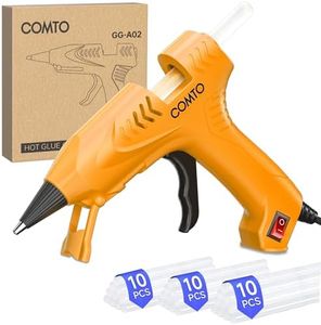 COMTO Hot Glue Gun with 30 Sticks, 20W Fast Preheating Mini Hot Glue Gun and Sticks Set for School Crafts DIY Arts and Quick Home Repairs, Yellow