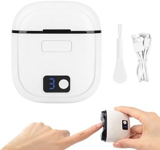 Upgraded Electric Nail Clippers - 3 Speeds Automatic Nail Cutter, Quiet Fingernail Trimmer with LED Light and Hidden Nail Scraps Box, Portable Toenail Clipper for Kids and Adults, White