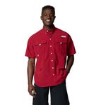 Columbia Men's Bahama II Short Sleeve Shirt, 2024 Beet, XX-Small