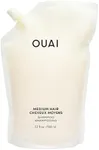 OUAI Medium Shampoo Refill - Hydrating Shampoo with Coconut Oil, Babassu, Kumquat Extract and Keratin - Strengthens, Nourishes and Adds Shine - Paraben, Phthalate and Sulfate Free Hair Care - 32 oz