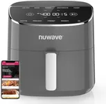 Nuwave Brio Plus Air Fryer 8 Qt, New & Improved, PFAS-FREE, 7 Digital One-Touch Cook Functions that AIR FRY, BAKE, ROAST, DEHYDRATE, TOAST, REHEAT, PREHEAT, 150 Presets, 50°F~400°F, 700/1500/1800W