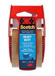 Scotch Heavy Duty Packaging Tape, Brown, 48 mm x 20.3 m, 1 Roll on Handheld Dispenser/Pack