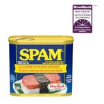 SPAM® Less Sodium Luncheon Meat - Premium Quality, Easy-to-Cook, and Shelf-Stable Canned Meat - Perfect for Camping, Emergency Food, and Quick Meals - 340 GRAMS (Pack of 12)