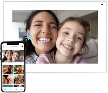 Cozyla Digital Picture Frame 10.1 Inch Share Photos and Videos via Email Google Photos Instagram App Smart Digital Photo Frame WiFi Free Unlimited Storage Built-in Alexa Electronic Picture Frame White