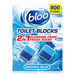 Bloo New Toilet Blocks Limescale Remover, Original Blue, Pack of 2