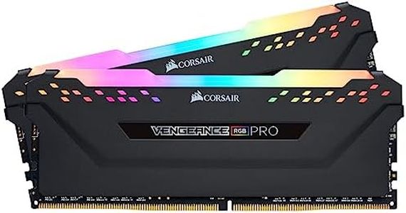 CORSAIR VENGEANCE RGB PRO DDR4 RAM 32GB (2x16GB) 3600MHz CL18-22-22-42 1.35V Intel AMD Desktop Computer Memory - Black (CMW32GX4M2D3600C18)