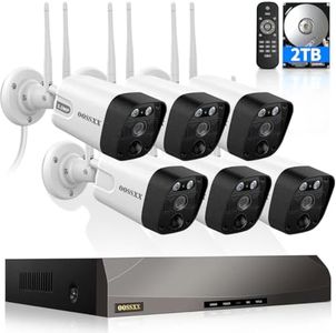 (5.5MP & PIR Detection) 2-Way Audio Dual Antennas Enhance WiFi Wireless Outdoor Camera System 3K 5.0MP 1944P Security Surveillance DVR Set Outdoor Wireless Security Cameras System