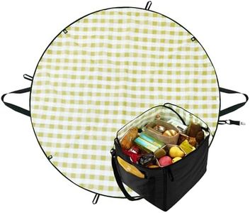 GRANNY SAYS 2-in-1 Black Tote Bag with Pocket & Picnic Blanket, Large Women's Handbags with 1 Clip and 4 Stakes, Waterproof Work Bags for Women, Tote Purse Shoulder Bag for School, Travel