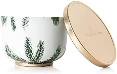 Thymes Frasier Fir Candle - Poured Candle Tin with Gold Lid - Scented Candle with A Fresh Home Fragrance - Pine Needle Design (6.5 oz)