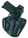 Gould & Goodrich B803-94 Gold Line Three Slot Pancake Holster (Black) Fits RUGER 4" Bbl., GP100, Security Six, Service Six, Speed Six; S&W 44, .357, 581, 586, 681, 686, 696