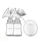 Babys voice Breast Pumps, Breast Pump Safe Milk Storage Bottle Control Milk Suction and Breast Massager Breast Care with Lid for Baby Breastfeeding & accessories (Electric Breast Pump Double Bottle Mouse Style)