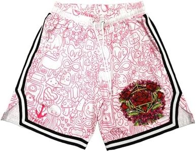 TPAZGHE Mens Sports Athletic Mesh Short Quick Dry Polyester Vintage Basketball Shorts with Pocket (A009,X-Large)