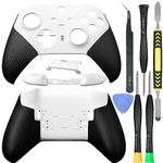 Housing Shell Faceplate Front Back Case Top Cover Bottom Case LB RB Bumper Trigger Button Middle Baffle for Xbox One Elite Series 2 Elite Series 2 Core Controller Replacement Parts(White)