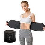 PROIRON Waist Trainer Sweat Belt - Stomach Flattener Belly Fat Burner Women Men - Waist Trimmers Body Shaper - Male Corset - Sauna Waist Tummy Band - Increases Aerobic Intensity & Sweat Black