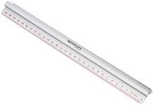 Westcott 12"/300mm Raised Grip Aluminium Ruler with Metric and Imperial Scale - Silver