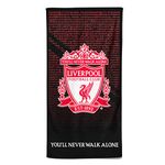 Liverpool Football Crest Beach Towel 100% Cotton LFC Mesh Bath Swim Towel Liverpool Gift for Teens Men Kids 70 x 140 cm