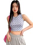 TOPLOT Purple Crop Top for Women (T-Crop-Top-5020-S)