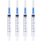 3ml 23Ga 1inch (25mm) Disposable Lab Dispensing Tools, Plastic Measuring Tube Sterile Individually Wrapped, Pack of 20