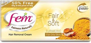 Fem Fairness Naturals Hair Removal Cream Fair and Soft for Dry Skin(Sandal) - 40 g (50% Extra) (Pack of 4)