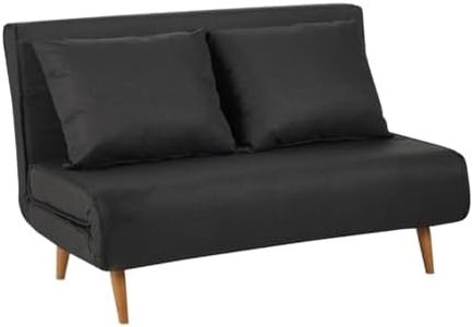 SHIITO - Sofá Cama de Apertura Extensible - 140 x 83 x 88 cm - Modelo Denzo - Máximo Relax y Confort - Color Gris Oscuro