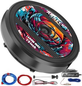 ANNECK 12" Active Spare Tire Subwoofers - 1600W Peak Power, Built-in Amplifier & Remote Control | Plug & Play Hidden Car Audio System for Deep Bass | Universal Fit for Most Vehicles' Spare Tire Wells