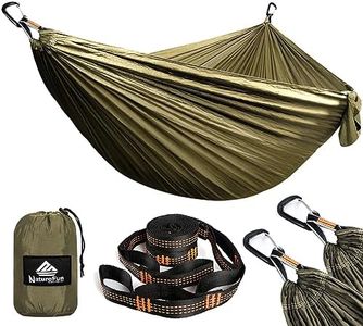 NATUREFUN Amaca da Campeggio da Viaggio Ultraleggera | capacità di Carico 300kg | (300x200 cm) Traspirante, Nylon da Paracadute | 2x Moschettoni Premium,2x Corde in Nylon Incluse | Interno Esterno